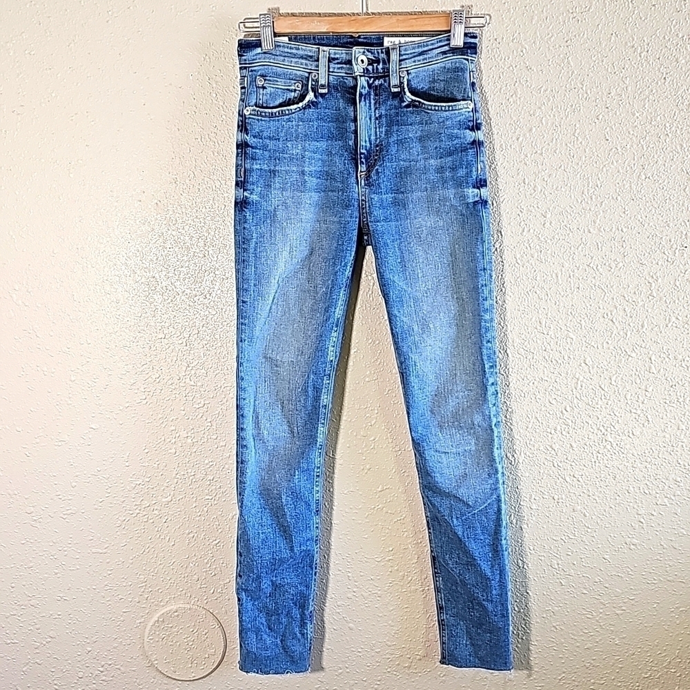 Rag & Bone High Rise Ankle Skinny Jeans.